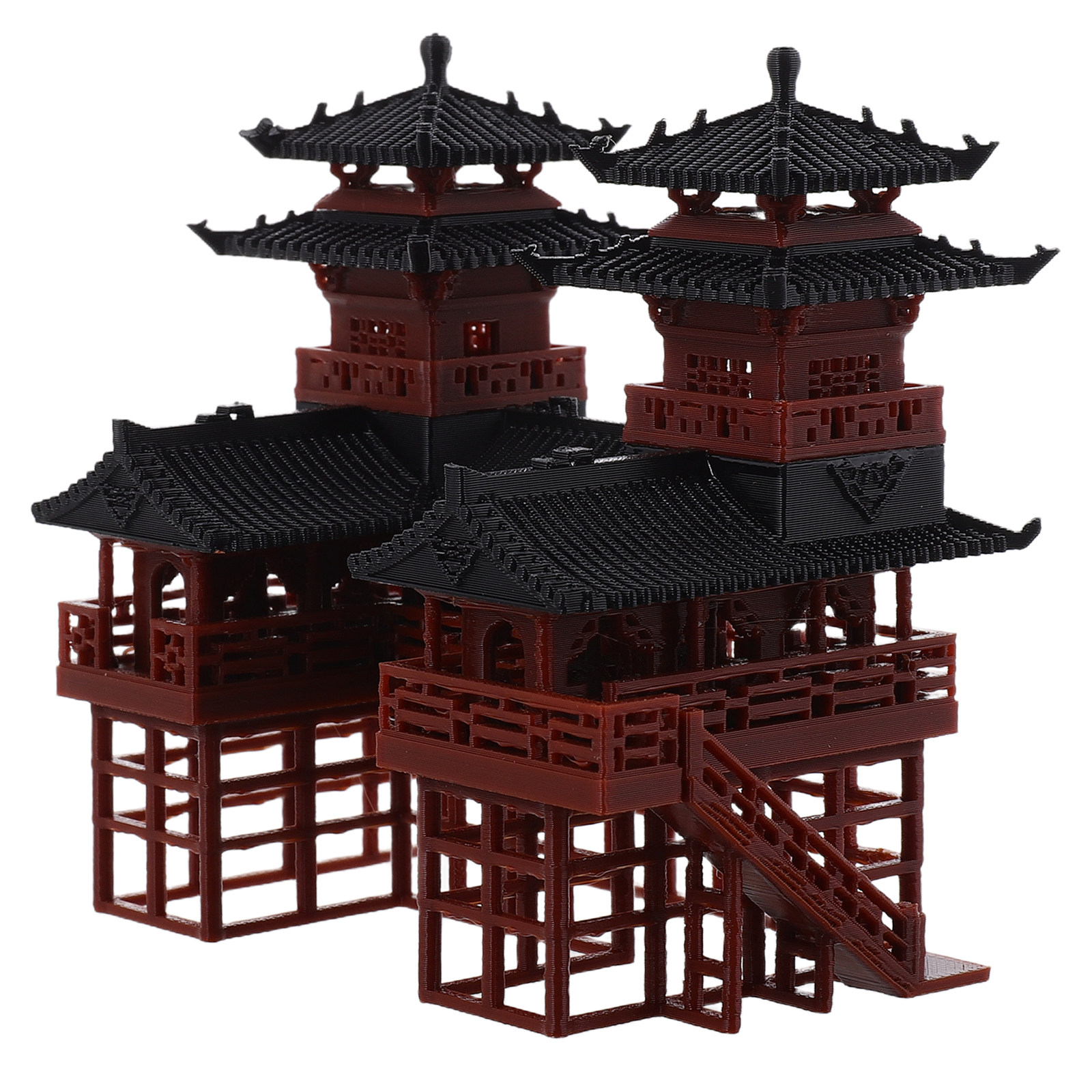 Miniature Twin Pagoda Statue D - Bonsai Garden Landscape Design ulasan dan harga