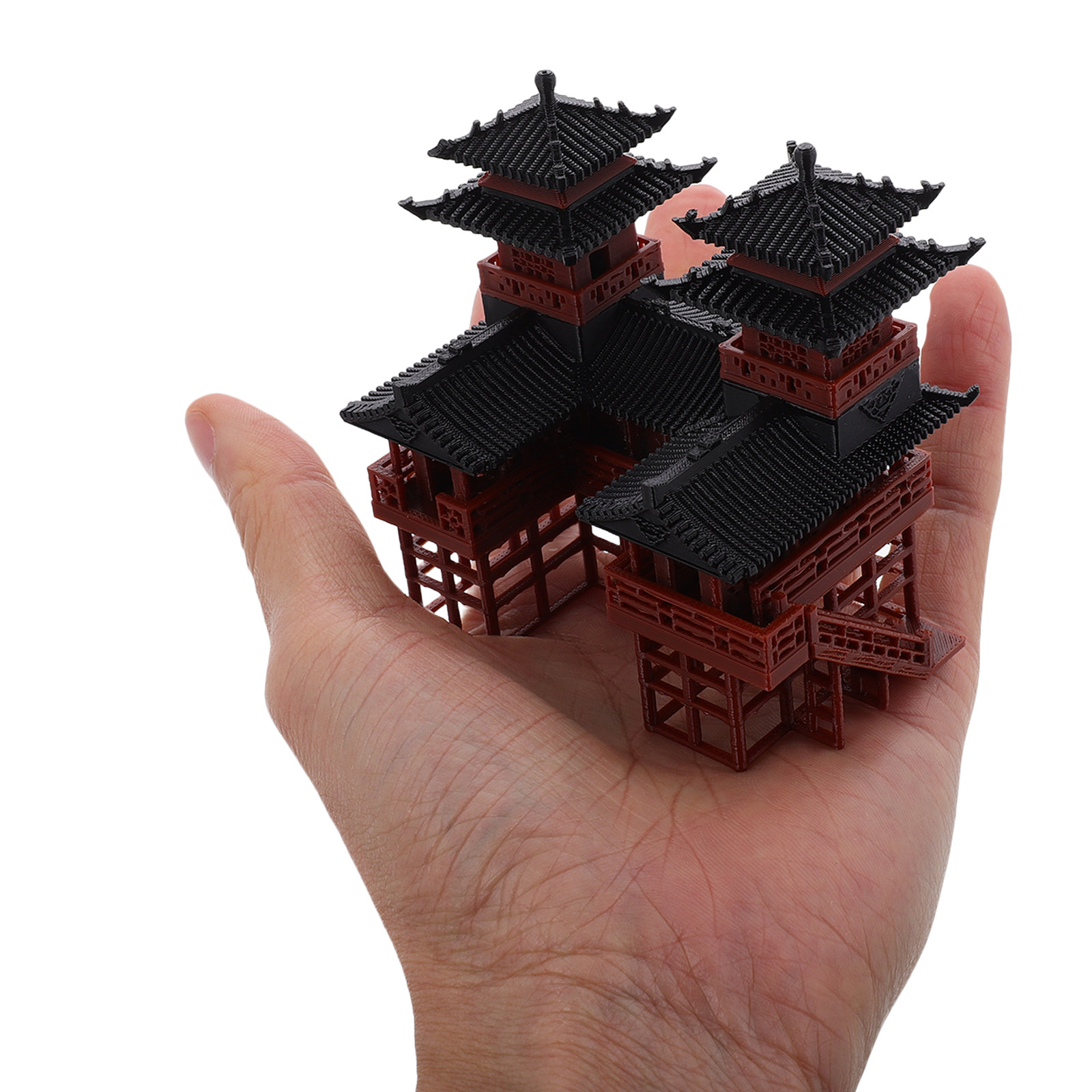 Miniature Twin Pagoda Statue D - Bonsai Garden Landscape Design ulasan dan harga