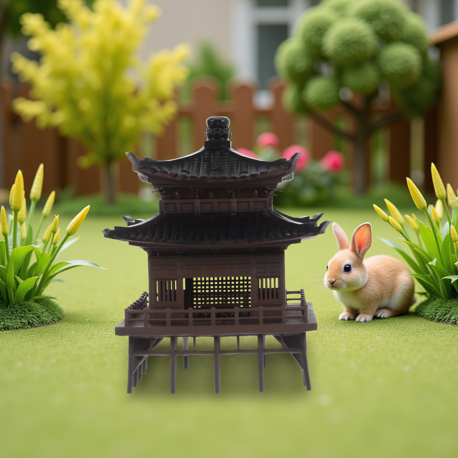 Miniature Chinese Pavilion Orn - Bonsai Garden Landscape Design ulasan dan harga
