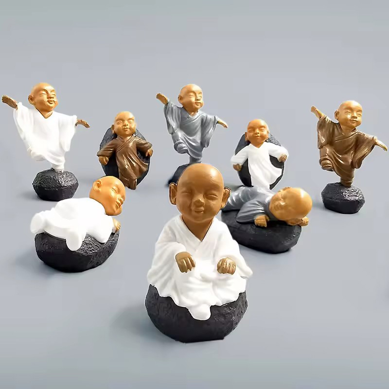 4pcs Chinese Kong Fu Monk Figu - Bonsai Garden Art ulasan dan harga