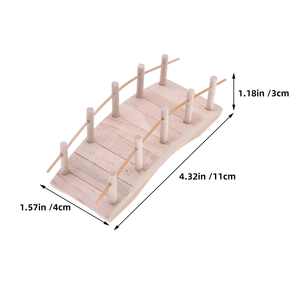 2Pcs Mini Wooden Arch Bridge V - Bonsai Garden Landscape Design ulasan dan harga